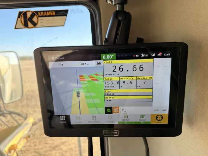 FJD AYM Yield Monitoring